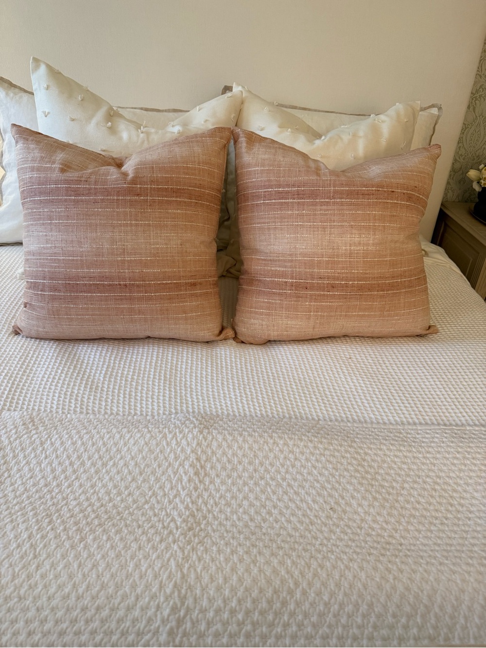 Pair of Blush pillow covers - 20x20. NWT